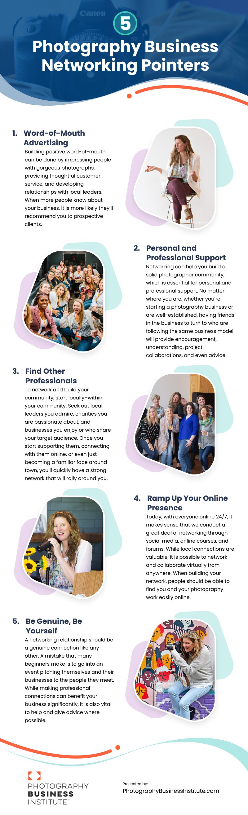 5 Photography Business Networking Pointers Infographic