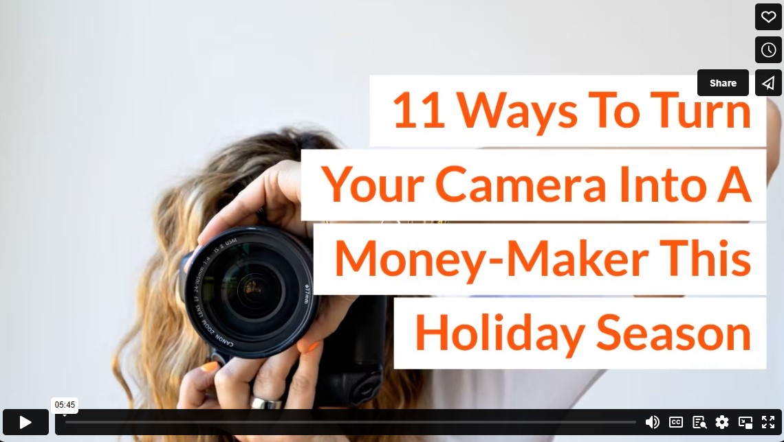 11 Ways To Turn Your Camera Into A Money-Maker This Holiday Season