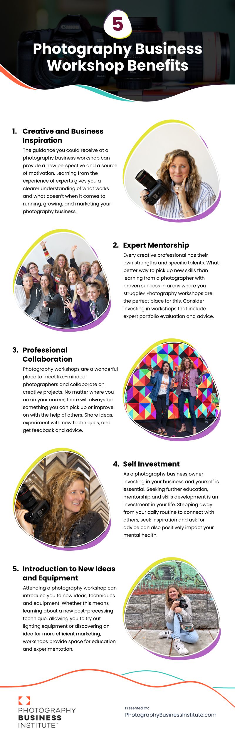 5 Photography Business Workshop Benefits Infographic