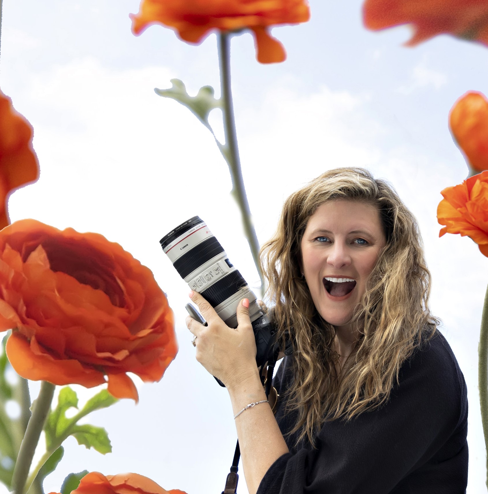 Sarah orange Flowers vertical