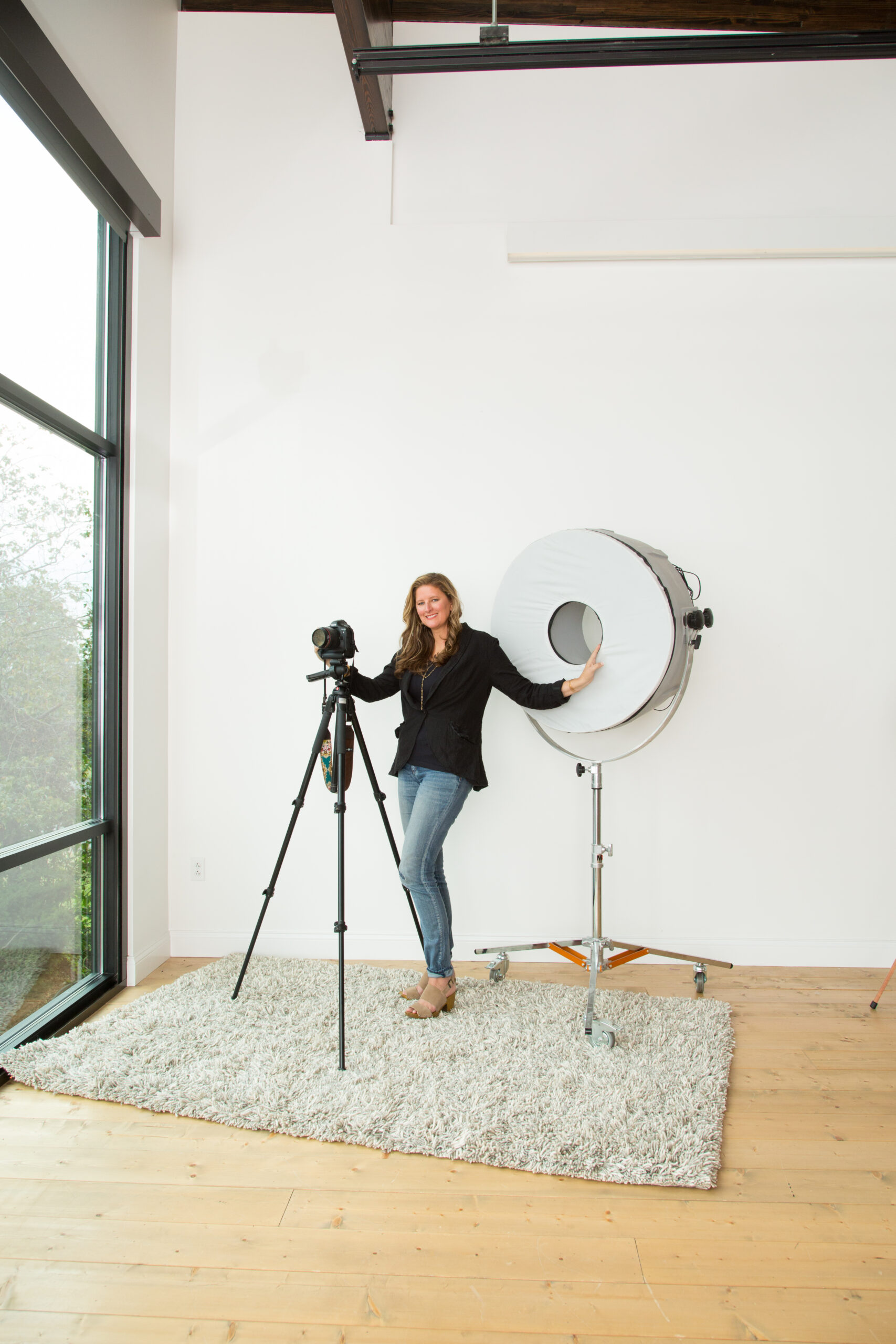 Sarah with camera equipment Sarah with camera equipment